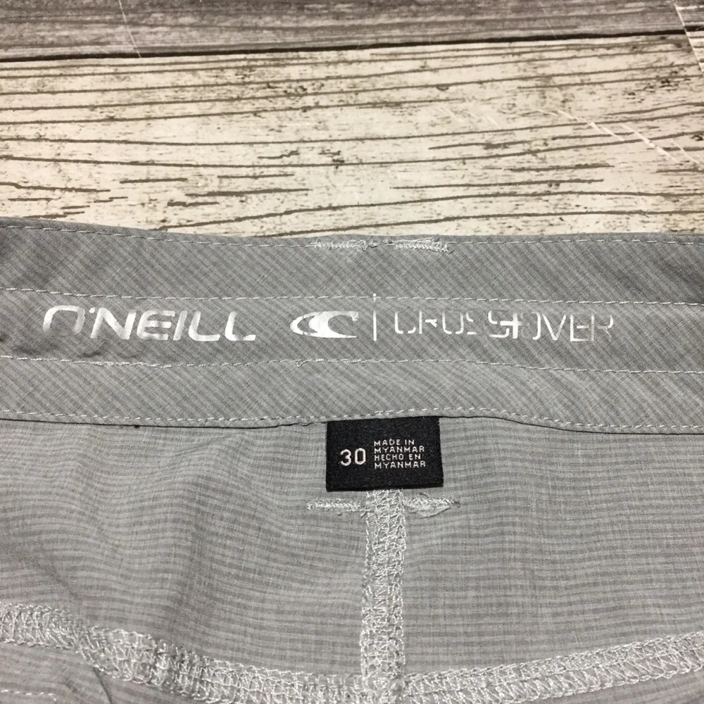 Oneill Crossover Cargo Shorts Men’s 30 Gray (Inseam 10) Drawstring Stretch